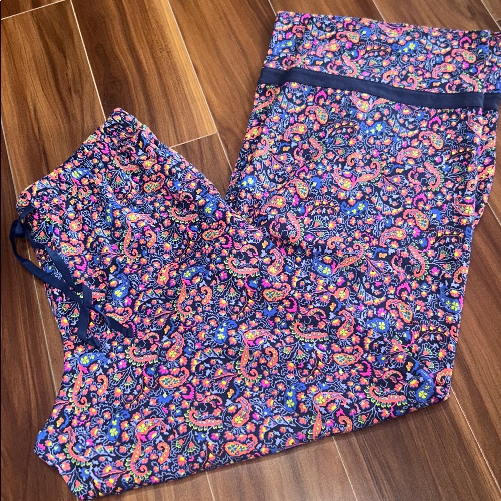 Small Cuddl Duds Smart Comfort paisley neon pajama pants